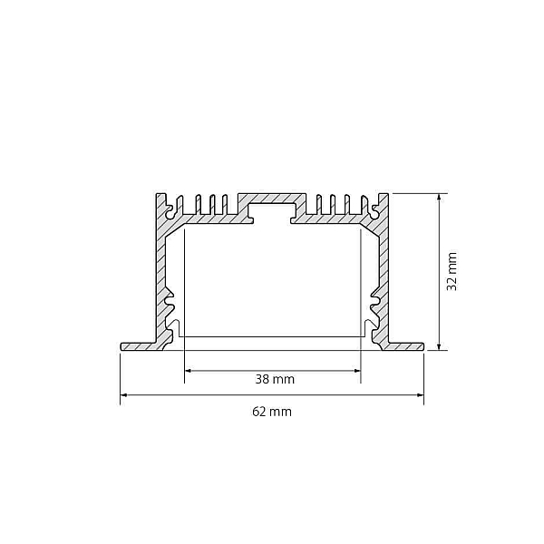 Профиль Arlight SL-LINIA62-F-2000 ANOD 019292