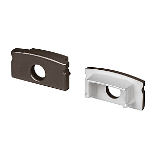 Заглушка Arlight LINE-1708 BROWN DEEP с отверстием (Пластик) 066316