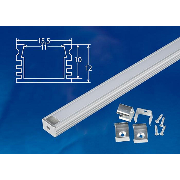 Профиль Uniel UFE-K10 Silver/Frozen 200 Polybag UL-00005029