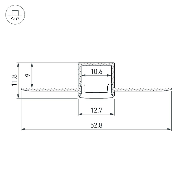 Профиль Arlight FANTOM-W12-2000 ANOD 040325