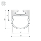 Профиль с рассеивателем Arlight SL-LINE-2011M-2500 BLACK+OPAL ROUND 027992