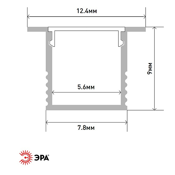 Комплект с врезным анодированным профилем Эра 1209 Б0062777