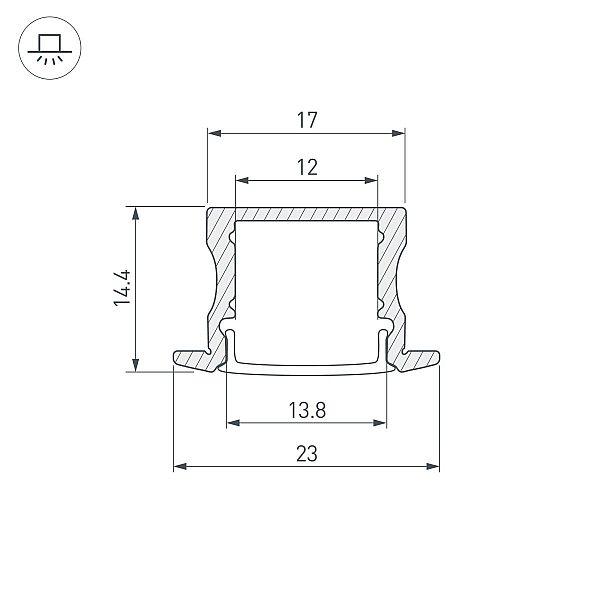 Профиль Arlight LINE-2315-F-2000 WHITE 044265(1)