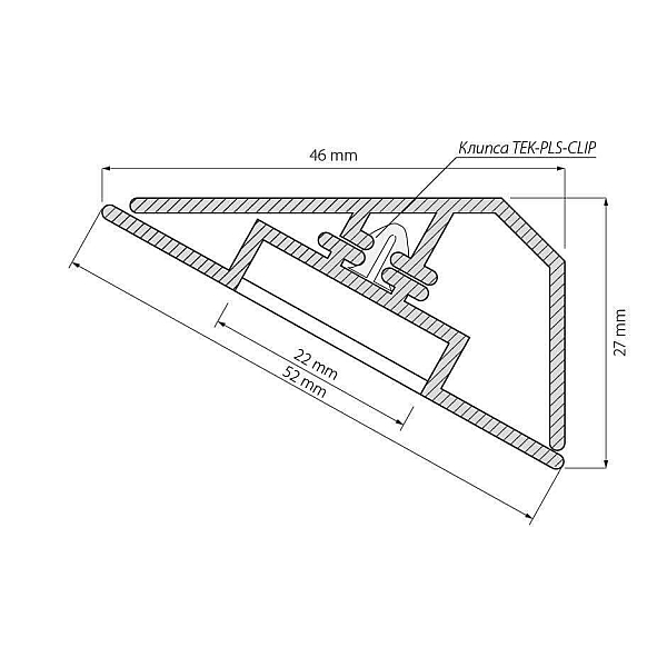 Профиль Arlight KLUS-LOCK-FM-BASE-2000 ANOD 020909