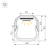 Профиль Arlight LINE-D-1515-2000 SQUARE ANOD (Алюминий) 061083