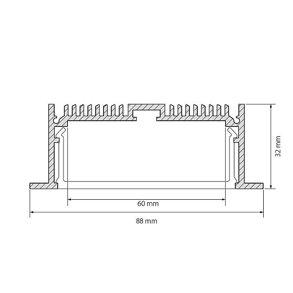 Профиль Arlight SL-LINIA88-F-2000 ANOD 019315