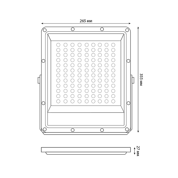 Прожектор Uniel ULF-F51D-150W/6500K IP65 200-240V GREY UL-00012760