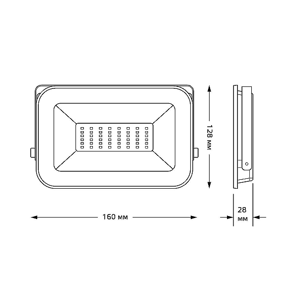 Прожектор светодиодный Gauss Qplus 30W 6500К 690511330