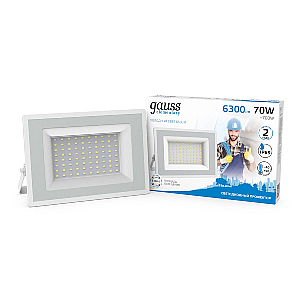Прожектор светодиодный Gauss Slim 70W 6500К 613120370