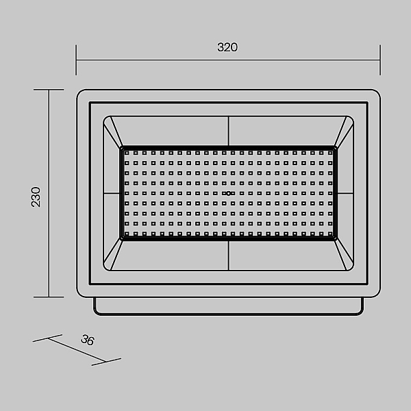 Прожектор светодиодный Maytoni Flood 150W 6500K FL001-L150B6K