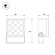 Прожектор Arlight ALT-BLOCK-S185x185-36W Warm3000 (GR, 36 deg, 230V) 052370