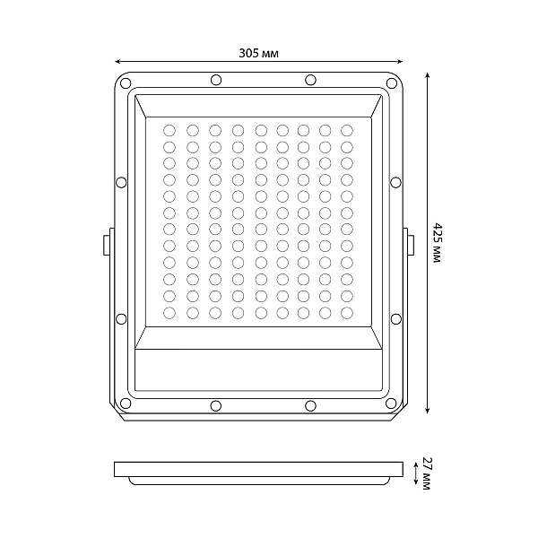 Прожектор Uniel ULF-F51D-200W/6500K IP65 200-240V GREY UL-00012761