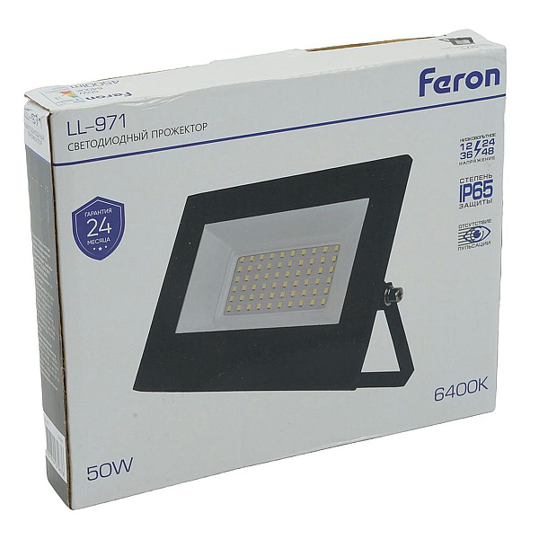 Светодиодный прожектор Feron LL-971 IP65 50W 6400K 51630