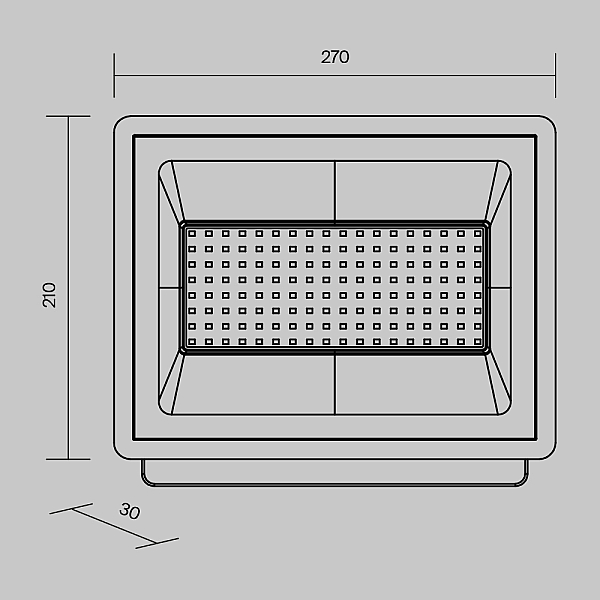 Прожектор светодиодный Maytoni Flood 100W 4000K FL001-L100B4K