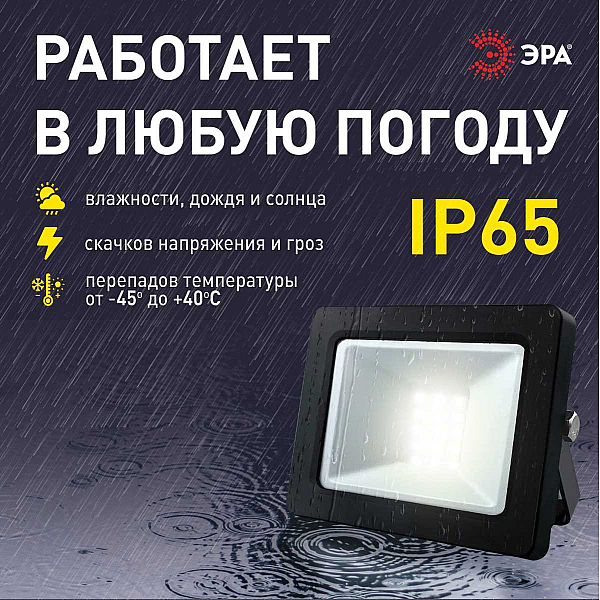 Прожектор светодиодный уличный ЭРА LPR-042-3-65K-020 Б0064457