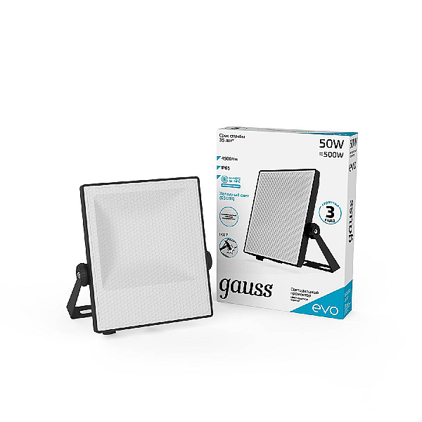 Прожектор светодиодный Gauss Evo 50W 6500К 687511350