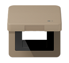 Рамка с подпружиненной крышкой для USB-механизмов Jung CD590KLUSBGB