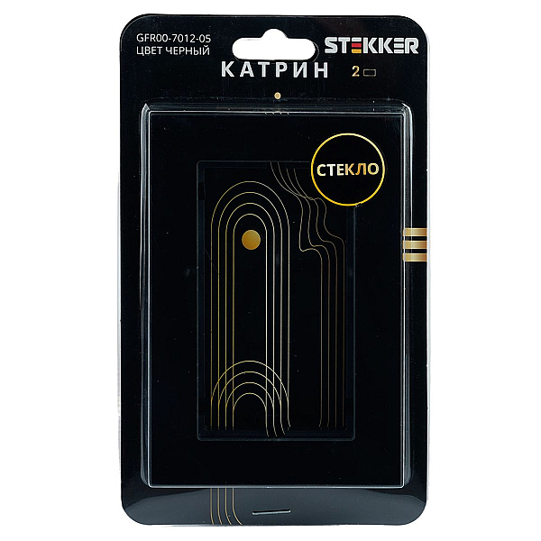 Рамка 2-модульная Stekker Катрин черный GFR00-7012-05 39571