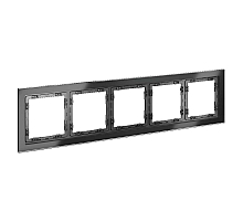 Рамка на 5 постов Voltum S70 VLS110507 (графит, стекло)