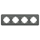 Рамка на 4 поста стеклянная Arlight FRM-OMALI-GS-4-GR 049702
