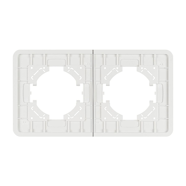 Рамка на 2 поста стеклянная Arlight FRM-OMALI-GS-2-WH 049692
