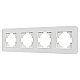 Рамка на 4 поста стеклянная Arlight FRM-OMALI-GS-4-WH 049700