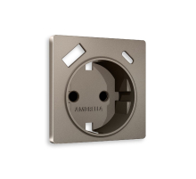 Лицевая панель для розетки с/з со шторками 2USB A+C Ambrella Volt Alfa AP6400