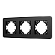 Рамка на 3 поста алюминиевая Arlight FRM-AKIRY-SFAL-3-BK 049741