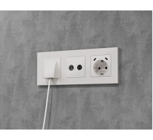 Лицевая панель Alfa (Белый матовый) для вывода кабеля Quant Ambrella Volt AP1358