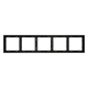 Рамка пластиковая Voltum S70 на 5 постов, (черный матовый) VLS100508