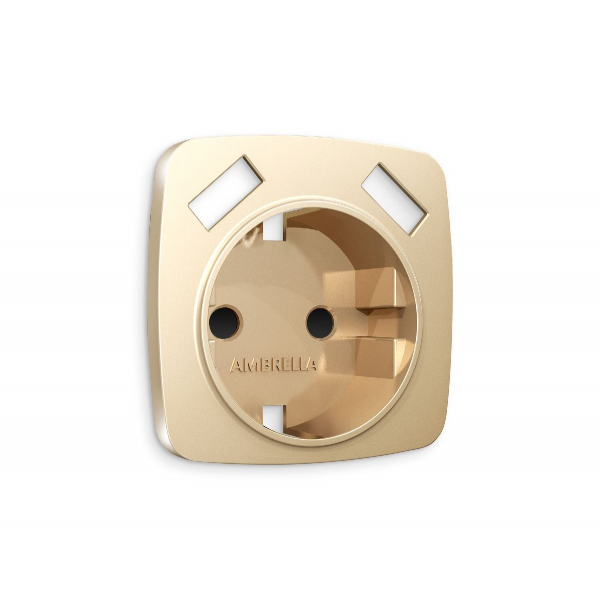 Лицевая панель для розетки с/з со шторками 2USB A+A Ambrella Volt Omega OP6090 Лицевая панель для розетки с/з со шторками 2USB A+A Ambrella Volt Omega OP6090