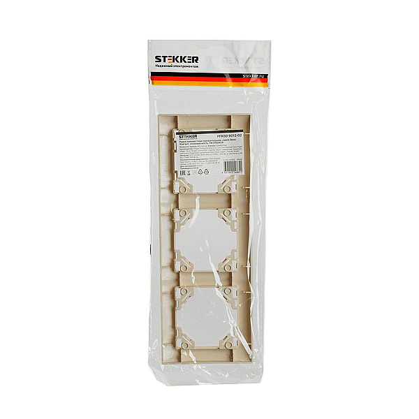 Рамка 3-постовая Stekker Эрна Элегант слоновая кость PFR00-9013-02 49668
