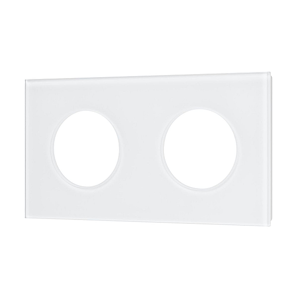 Рамка стеклянная на 2 поста Arlight FRM-GLARE-GC-2-WH 043835