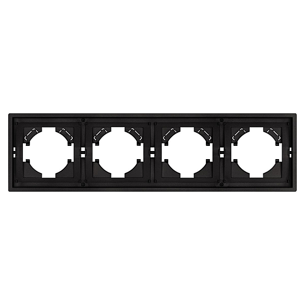 Рамка пластиковая на 4 поста Arlight FRM-TENDO-SFPL-4-BK 054654