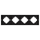 Рамка пластиковая на 4 поста Arlight FRM-TENDO-SFPL-4-BK 054654