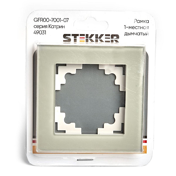 Рамка 1-постовая Stekker Катрин дымчатый GFR00-7001-07 49031