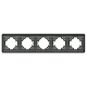 Рамка на 5 постов стеклянная Arlight FRM-OMALI-SFGS-5-GR 049722