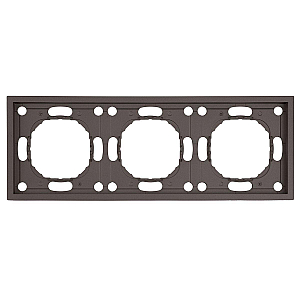 Рамка 3-местная Stekker Эмили PFR00-5003-09 антрацит soft touch 49938