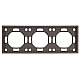 Рамка Stekker, PFR00-5003-09 3-местная Эмили, антрацит, soft touch 49938