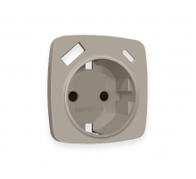 Лицевая панель для розетки с/з со шторками 2USB тип A+C Ambrella Volt Omega OP3700