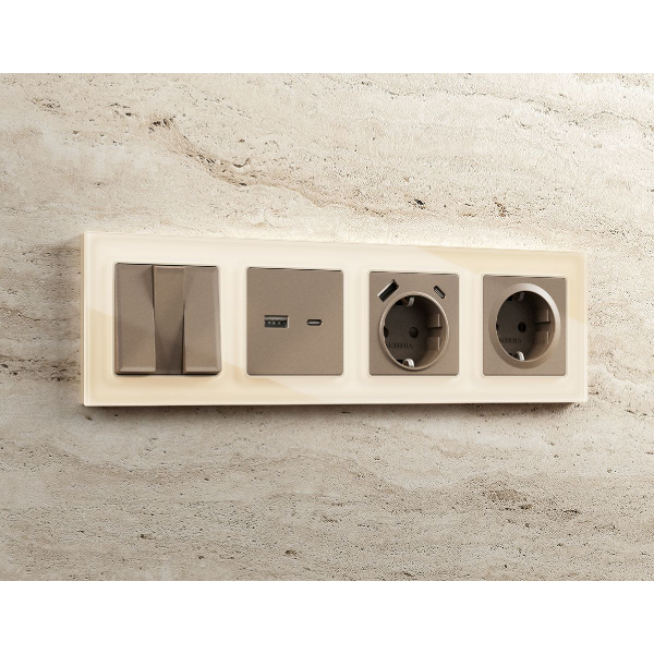 Рамка двухместная Ambrella Volt Platos AF380302 Рамка двухместная Ambrella Volt Platos AF380302