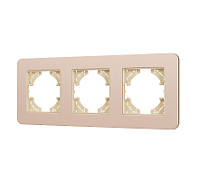 Рамка на 3 поста алюминиевая Arlight FRM-AKIRY-SFAL-3-GD 049742