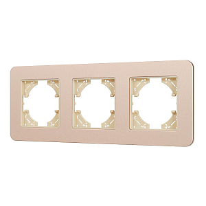 Рамка на 3 поста алюминиевая Arlight FRM-AKIRY-SFAL-3-GD 049742