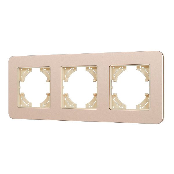 Рамка на 3 поста алюминиевая Arlight FRM-AKIRY-SFAL-3-GD 049742