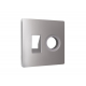 Лицевая панель Alfa (Сталь матовый) для компьютерной/телефонной + TV розетки RJ-45/RJ-11 Quant Ambrella Volt AP5125