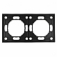 Рамка STEKKER, PFR00-5002-05 2-местная, серия Эмили, черный уголь, soft touch 49859