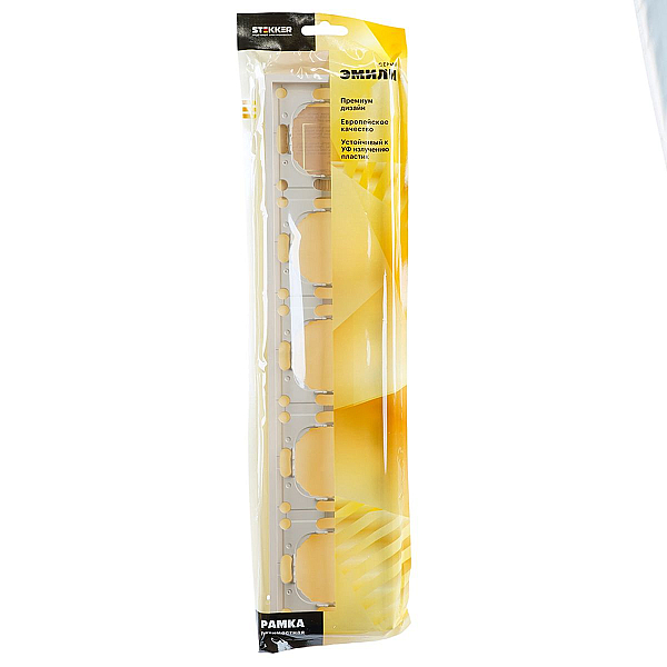 Рамка Stekker, PFR00-5005-08 5-местная Эмили, кашемир, soft touch 49914