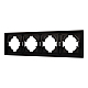 Рамка пластиковая на 4 поста Arlight FRM-TENDO-PL-4-BK 053848