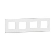 Рамка 4-постовая Schneider Electric Unica New NU600889