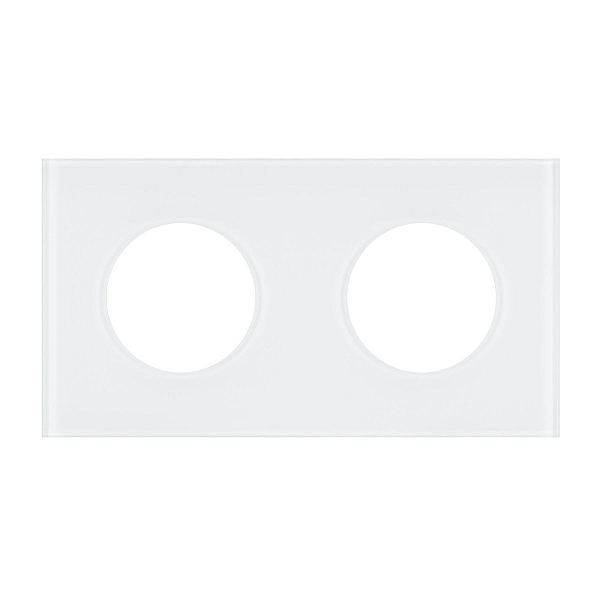 Рамка стеклянная на 2 поста Arlight FRM-GLARE-GC-2-WH 043835